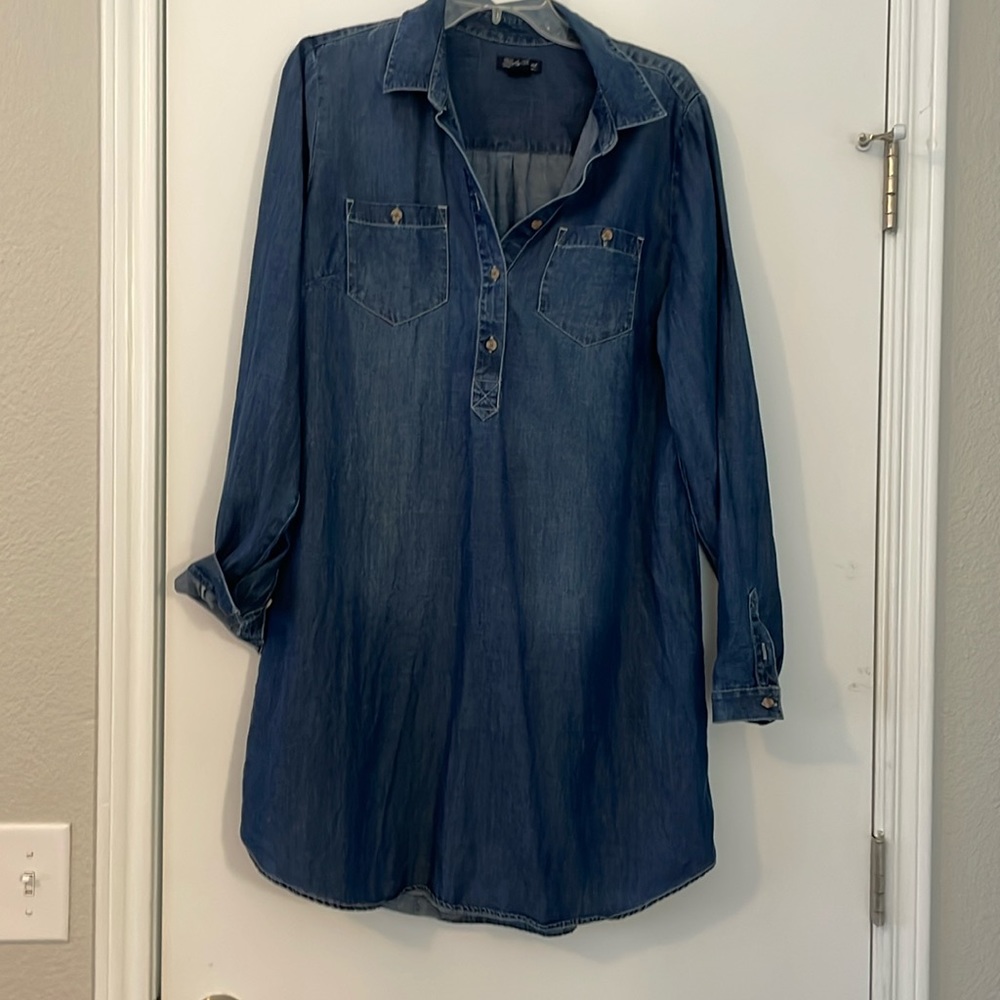 Long sleeve denim dress